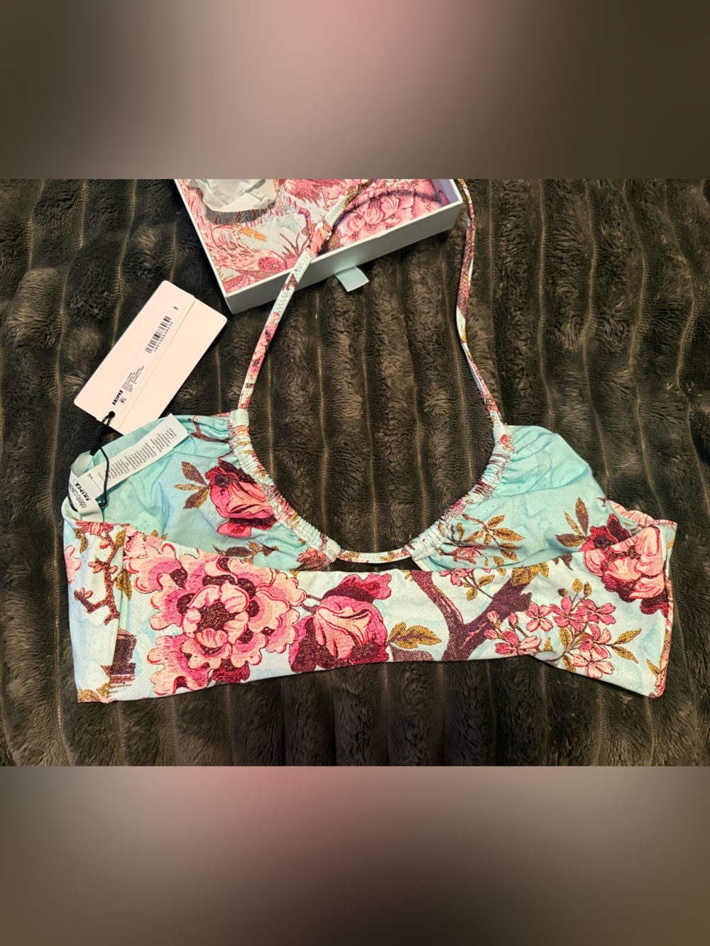 NWT: SKIMS x ROBERTO CAVALLI Swim Halter Top (XL) - Picture 6 of 9